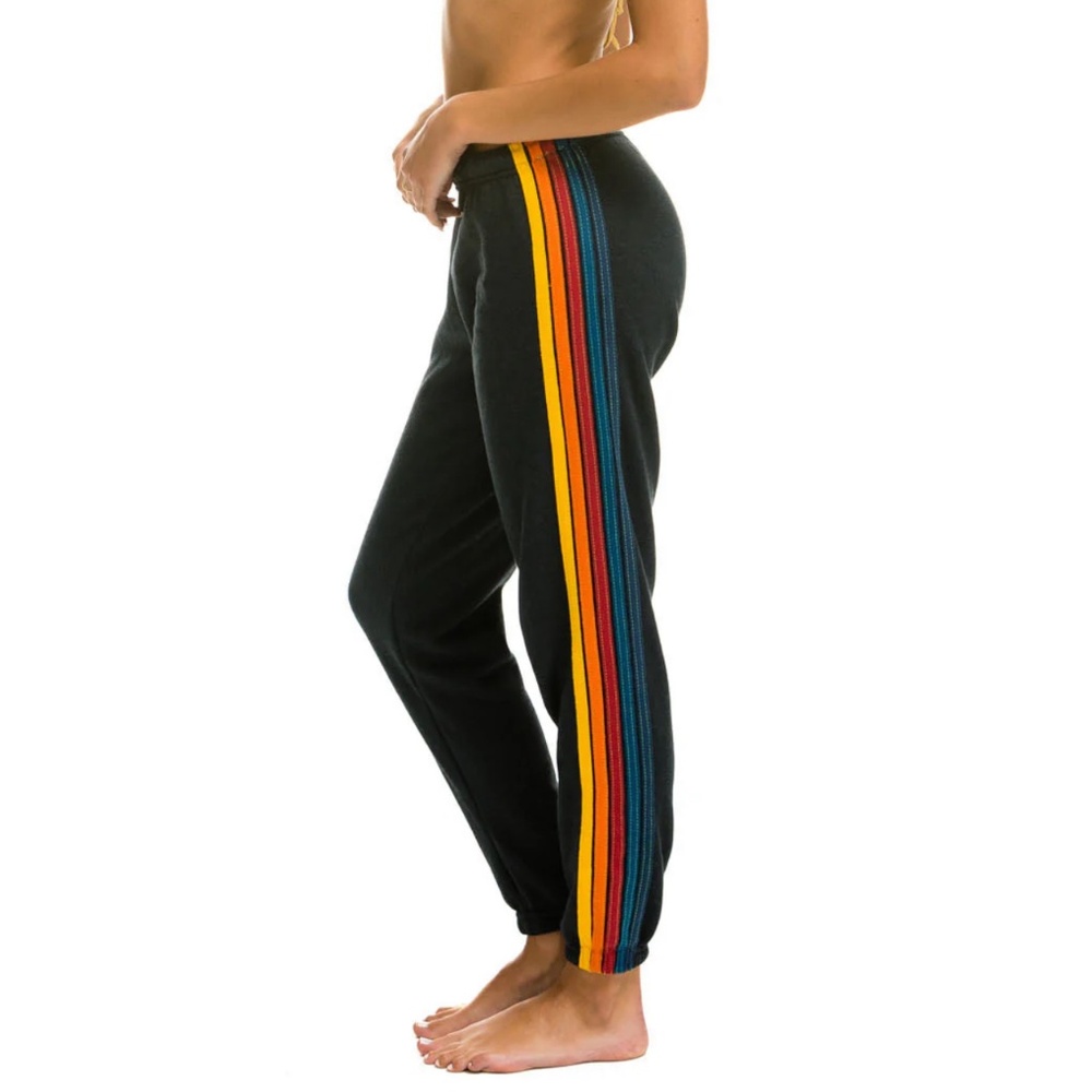 Aviator Nation 5 stripe sweatpants charcoal XS
